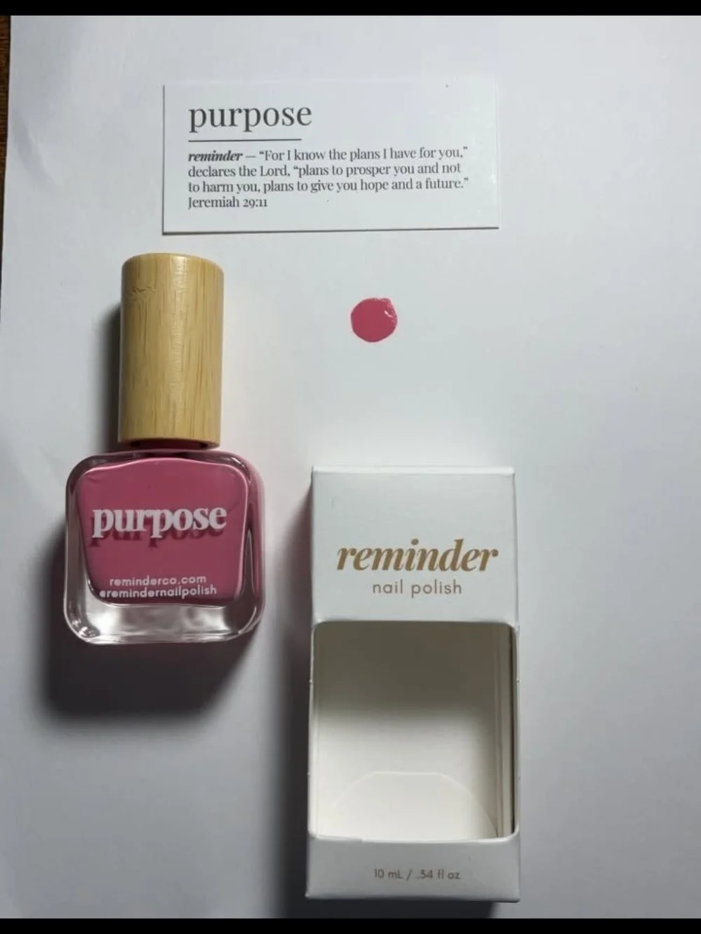 Reminder Nail Polish — Faith, Praise, Purpose (Brown, Red, Pink) NWT